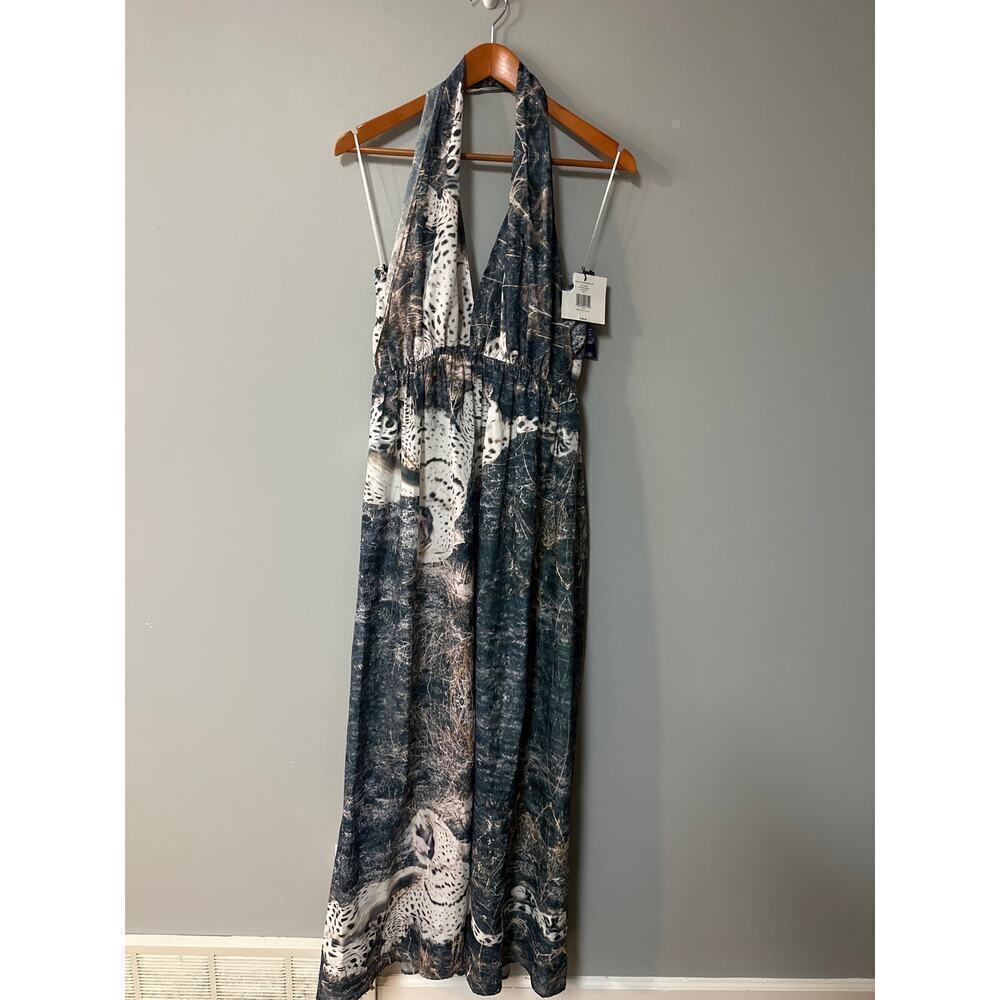 NEW Womens Size 6 Stone Morris South Snow Leopard Maxi Dress - Picture 1 of 7